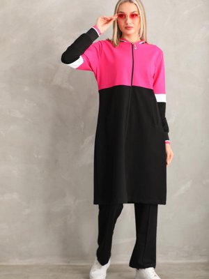 Fuşya Uzun Spor Eşofman Takım