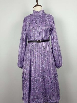 Fırfır Detayalı Tunik Lila