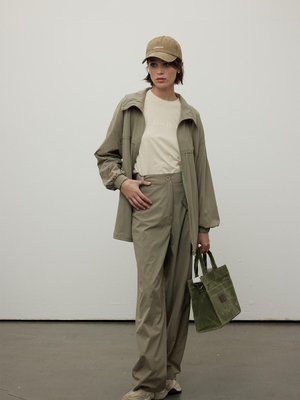 Dikiş Detaylı Culotte Pantolon Haki Dikiş Detaylı Culotte Pantolon Haki