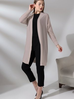 Vizon Yumuşak Dokulu Düşük Kol Esnek Penye Uzun & Hırka Vizon Yumuşak Dokulu Düşük Kol Esnek Penye Uzun & Hırka