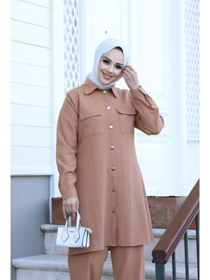 Cep Detaylı Camel Takım Cep Detaylı Camel Takım