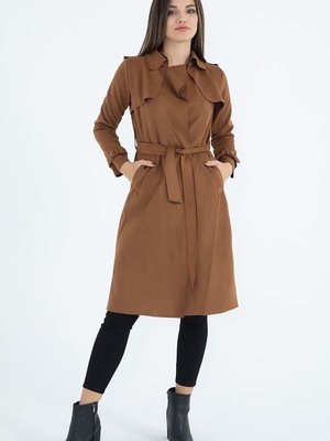 Kemerli Süet Ara Bot Trençkot