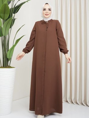 Salaş Kesim Yakası Bağcıklı Ferace