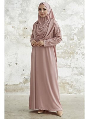 Pudra Tek Parça Namaz Elbisesi Pudra Tek Parça Namaz Elbisesi