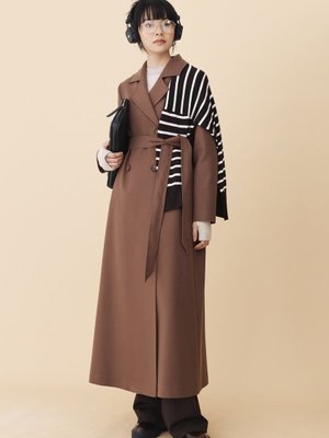 Kruvaze Kaşe Manto Vizon