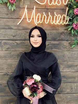 Arkası Fermuarlı Kuşak Detay Tül Abiye Elbise