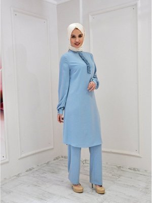 Mavi Fırfırlı Takım