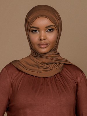 Merserize Jersey Viskon Şal Zarif Bakır Merserize Jersey Viskon Şal Zarif Bakır