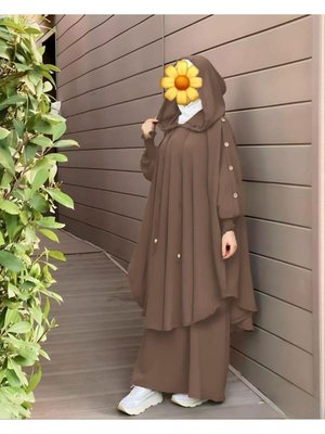 Yeni Sezonlu Kadın Tesettürlü Yazlık Çarşaf İki Parçalıdır Model G Yeni Sezonlu Kadın Tesettürlü Yazlık Çarşaf İki Parçalıdır Model G