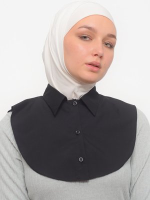 Düz Gömlek Yaka Hazır Iç Boyunluk Kurtarıcı Yakalık Siyah