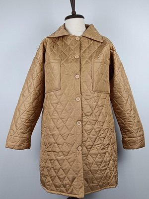 Düğmeli Şişme Kapitone Mont Camel Düğmeli Şişme Kapitone Mont Camel