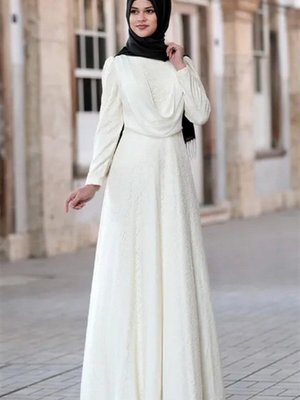 Ekru Esila Abiye Elbise Ekru Esila Abiye Elbise