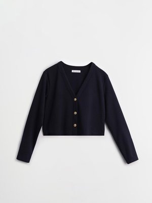 Bella Çelik Örme Kısa Hırka Lacivert