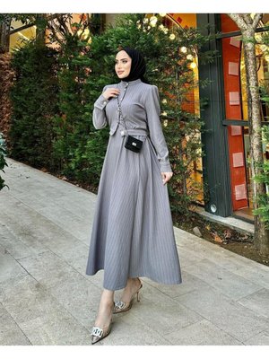 Çizgili Etekli İkili Takım Çizgili Etekli İkili Takım