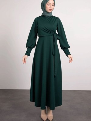 Kemer Bağlama Detaylı Sukuba Elbise Kemer Bağlama Detaylı Sukuba Elbise