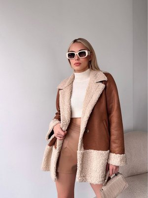 Taba Flota Detay Kürklü Süet Kaban