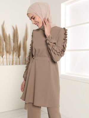 Vizon Kuşaklı Alt Üst Takım Vizon Kuşaklı Alt Üst Takım