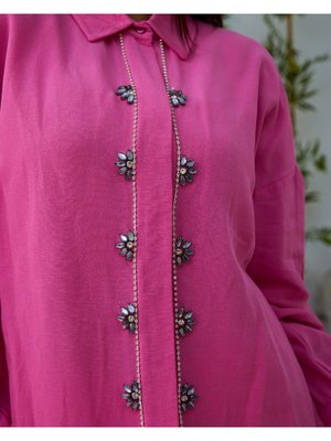 Keten Gömlek Ünü Taşişlemeli