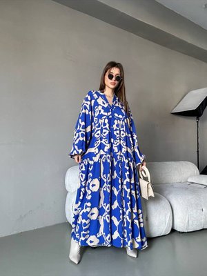 Elbise Desenli V Yaka