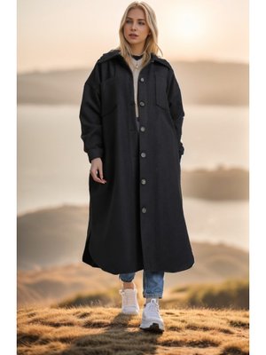 Lacivert Kaşe Salaş Hermes Kaban Lacivert Kaşe Salaş Hermes Kaban