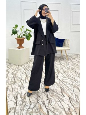 Oversize Double Krep Takım Oversize Double Krep Takım