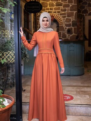 Papatya Kiremit Elbise Papatya Kiremit Elbise