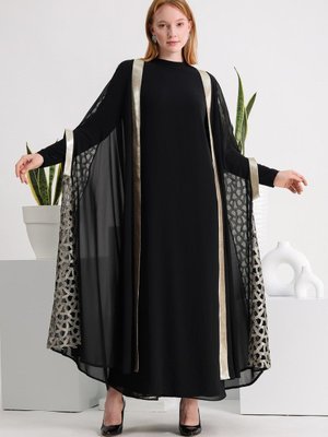 Lamarkine Desenli Pelerin Abaya