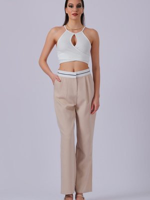 Taş Bel Detaylı Pantolon Taş Bel Detaylı Pantolon