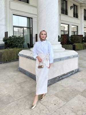 Keten Bağlamalı Etek