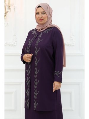 Mor Züleyha Abiye Elbise