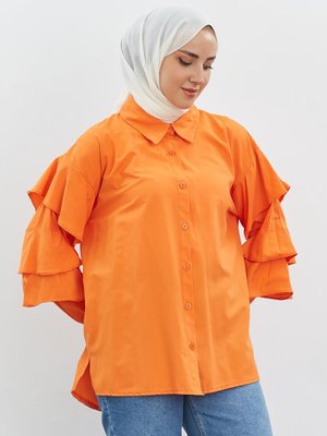 Kolu Kat Kat Gömlek Oranj Kolu Kat Kat Gömlek Oranj