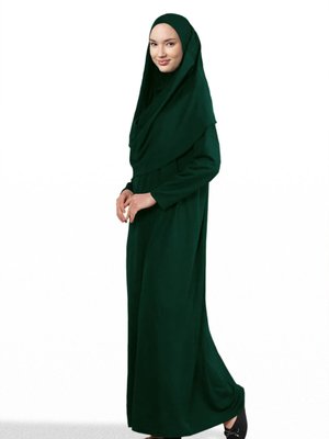 Tek Parça Namaz Elbisesi Boydan Giymeli