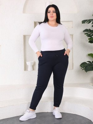 Lacivert Büyük Beden Jogger Eşofman Altı