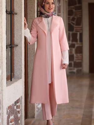 Pudra Kol Detaylı Üçlü Takım