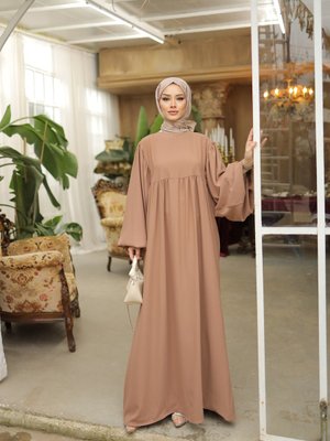 Tesettür Balon Kollu Oversize Elbise Tesettür Balon Kollu Oversize Elbise