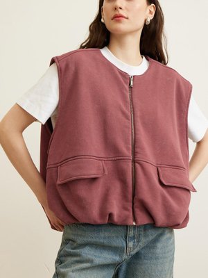 Premıum Cepli Yelek Vişne