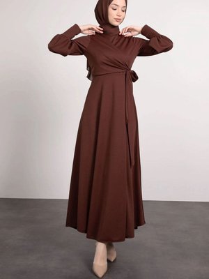 Kemer Bağlama Detaylı Sukuba Elbise Kemer Bağlama Detaylı Sukuba Elbise