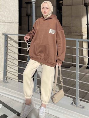 Kapüşonlu Cherısh Baskılı Sweat