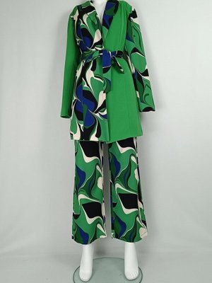 Baskılı Ceketli Takım Yeşil Baskılı Ceketli Takım Yeşil