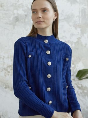 Marin Düğmeli Kısa Hırka Lacivert Marin Düğmeli Kısa Hırka Lacivert