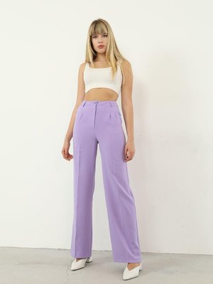 Lila Retro Palazzo Pantolon