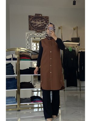 Desenli İnce Kapitone Yelek Desenli İnce Kapitone Yelek