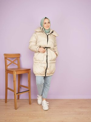 Kapak Cepli Şişme Mont Kapak Cepli Şişme Mont