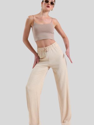 Taş Geniş Paça Ayrobin Pantolon Taş Geniş Paça Ayrobin Pantolon