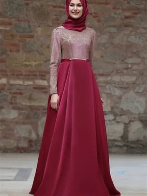 Mürdüm Gülce Abiye Elbise Mürdüm Gülce Abiye Elbise