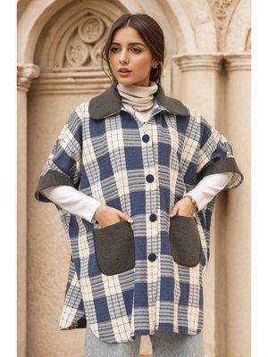 İndigo Bebe Yaka Ekose Desenli Panço