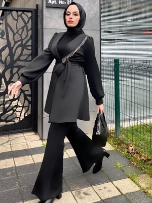 Zincir Detay Scuba Takım Siyah