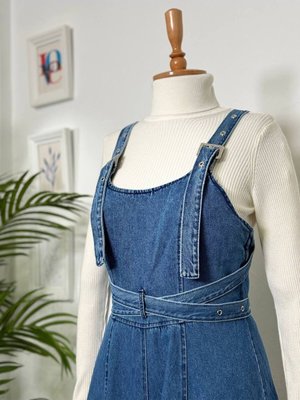 Kot Jile Elbise Mavi