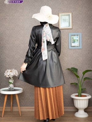 Giyim Deri Düğmeli Ceket