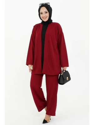 Bordo Kimonolu İkili Takım
